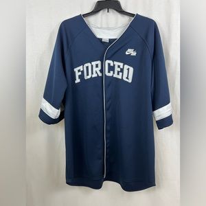 NIKE AIR FORCE 1 ONE BASEBALL STYLE JERSEY 2XL HIP HOP RAP SHIRT